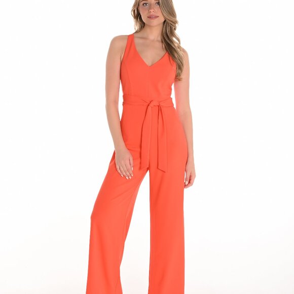 251179 Orange Knit Jumpsuit by FRANK LYMAN,All Products : American Fashion Style Bags On Sale